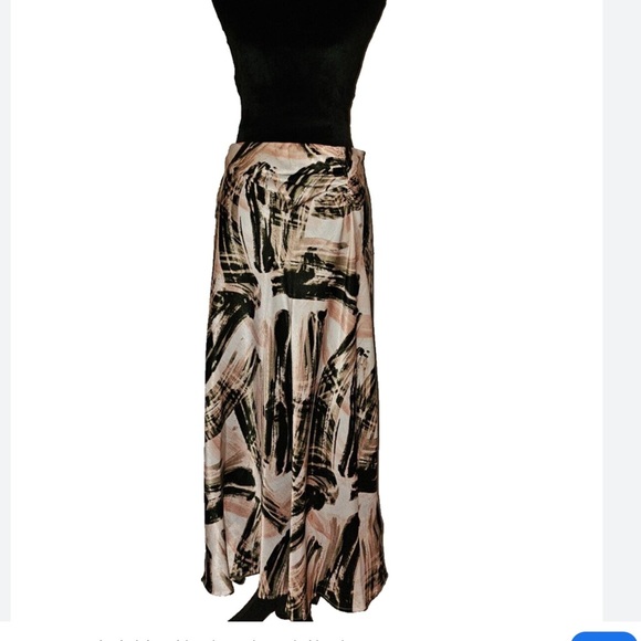 DKNY Women's Ruched Pink Multi -print Maxi Skirt Size 12 - Picture 11 of 11